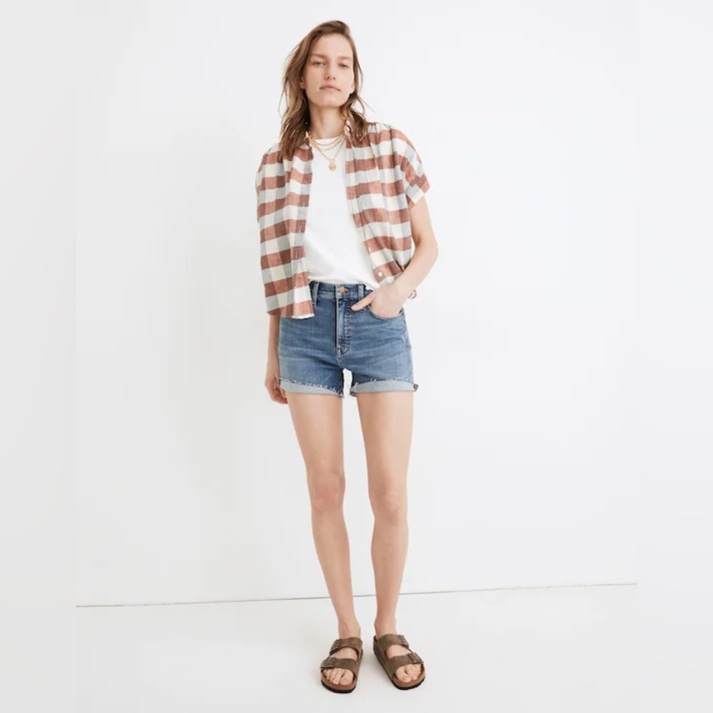Madewell High-Rise Denim Shorts in Quintell Wash STYLE #A0197